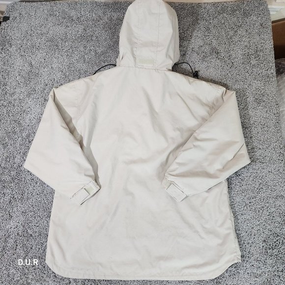 Vintage Lee Pullover Men's Large Tan Sirius NFL Sunday Drive Hooded Jacket - Picture 10 of 15